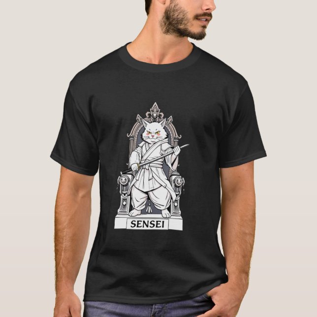 T-shirt Sensei de chat (Devant)