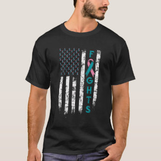 T-shirt Sensibilisation à la Brca des chasseurs du drapeau