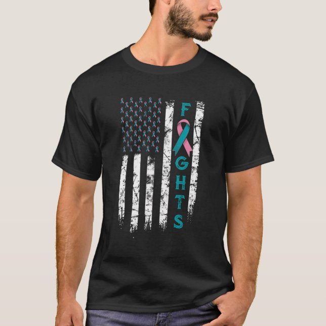 T-shirt Sensibilisation à la Brca des chasseurs du drapeau (Devant)