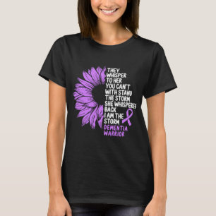 T-shirt Sensibilisation à la démence Ruban violet la tempê