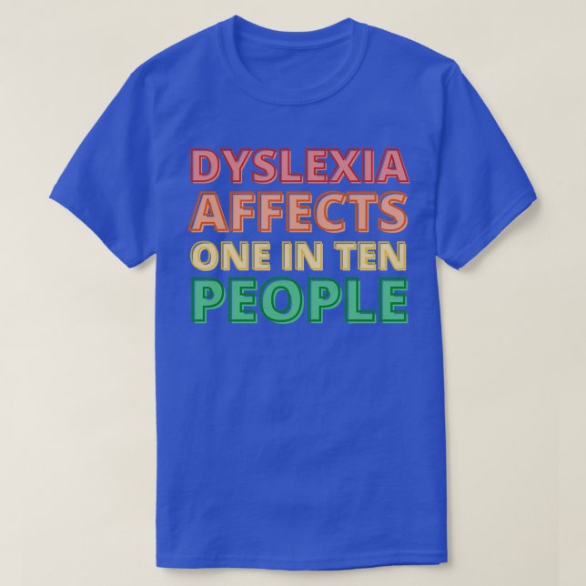 T-shirt Sensibilisation à la dyslexie (Design devant)