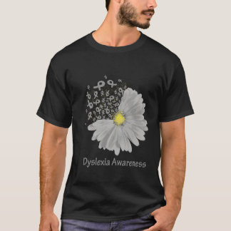 T-shirt Sensibilisation à la dyslexie Ruban Gris Ribbon Ho