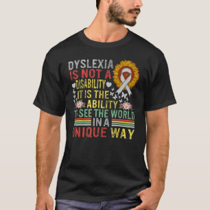 T-shirt Sensibilisation à la dyslexie Voir le monde différ