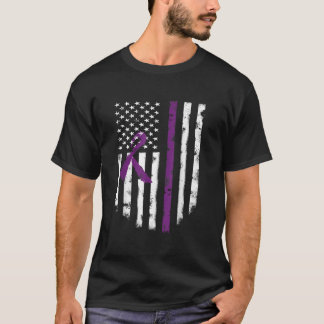 T-shirt Sensibilisation à la fibrose kystique Drapeau amér