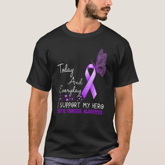 T-shirt Sensibilisation à la fibrose kystique Je soutiens  (Devant)