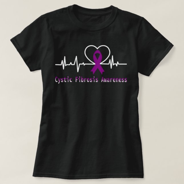 T-shirt Sensibilisation à la fibrose kystique Soutien aux  (Design devant)