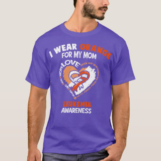 T-shirt Sensibilisation à la leucémie Je Porte Orange Pour