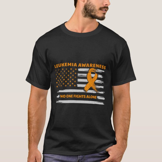 T-shirt Sensibilisation à la leucémie Nous combattons le c (Devant)