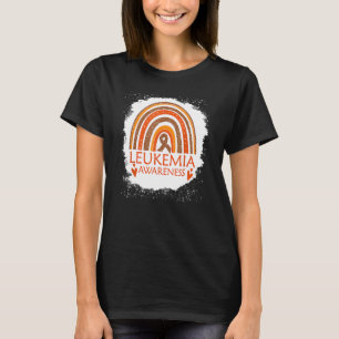 T-shirt Sensibilisation À La Leucémie Ruban Orange Arc En