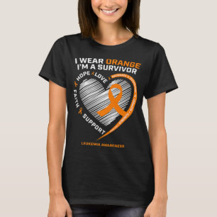 T-shirt Sensibilisation à la leucémie Survivante Hommes Fe