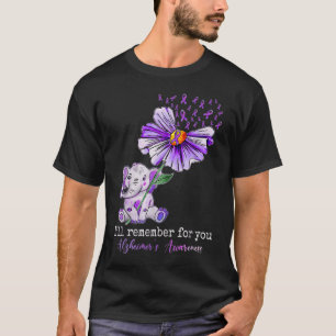 T-shirt Sensibilisation à la maladie d'Alzheimer Eléphant 