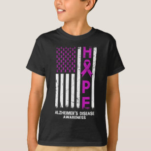 T-shirt Sensibilisation à la maladie d'Alzheimer pourpre D