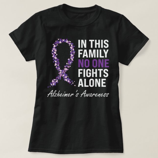 T-shirt Sensibilisation à la maladie d'Alzheimer Ruban pou (Design devant)