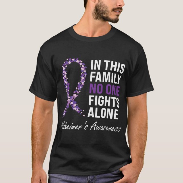 T-shirt Sensibilisation à la maladie d'Alzheimer Ruban pou (Devant)