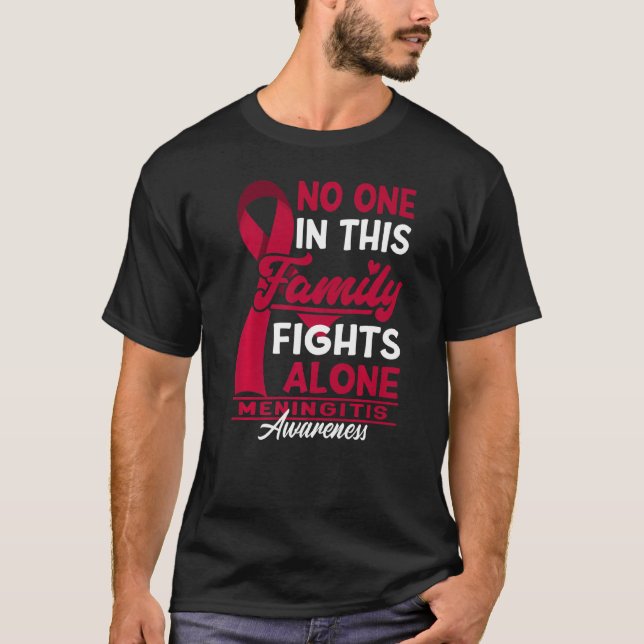 T-shirt Sensibilisation À La Méningite Personne Dans Ce Co (Devant)