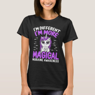T-shirt Sensibilisation à la migraine Ruban violet Unicorn