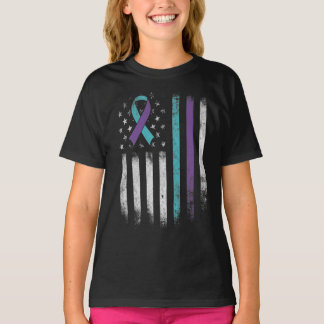 T-shirt Sensibilisation à la prévention du suicide Drapeau