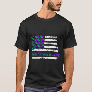 T-shirt Sensibilisation à la prévention du suicide Drapeau