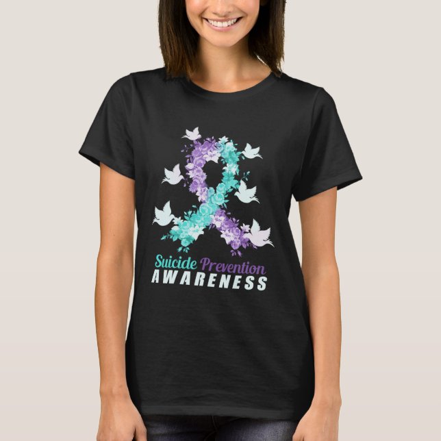 T-shirt Sensibilisation À La Prévention Du Suicide Rose Et (Devant)
