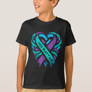 T-shirt Sensibilisation à la prévention du suicide Teal Pu