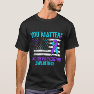 T-shirt Sensibilisation à la prévention du suicide Turquoi