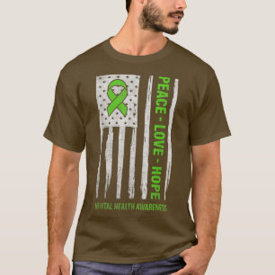 T-shirt Sensibilisation à la santé mentale Peace Love Hope