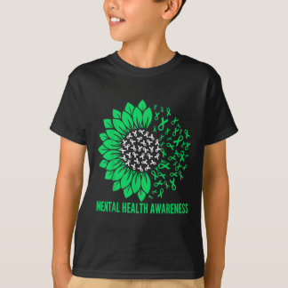 T-shirt Sensibilisation à la santé mentale Ruban vert de l