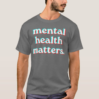 T-shirt Sensibilisation à la santé mentale Style bleu roug