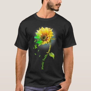 T-shirt Sensibilisation à la santé mentale Tournesol Rib