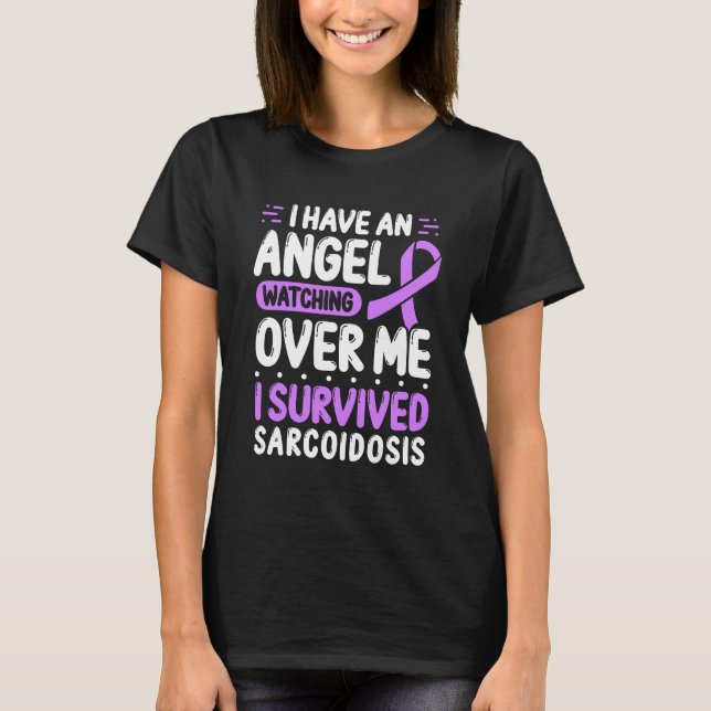 T-shirt Sensibilisation à la sarcoïdose Ruban pourpre I An (Devant)