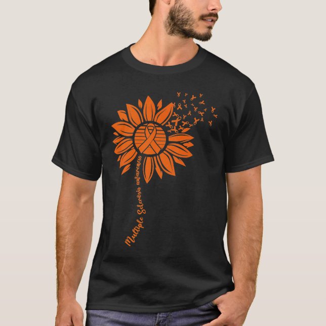 T-shirt Sensibilisation à la sclérose en plaques Fleur de  (Devant)