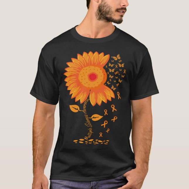 T-shirt Sensibilisation à la sclérose en plaques Fleur de  (Devant)