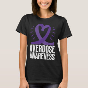 T-shirt Sensibilisation À La Surdose Dans Le Ruban Violet
