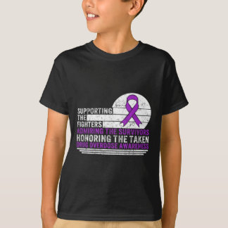 T-shirt Sensibilisation À La Surdose De Drogue À L'Appui D