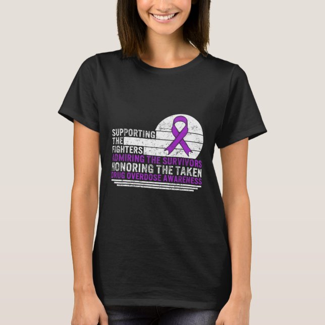 T-shirt Sensibilisation À La Surdose De Drogue À L'Appui D (Devant)
