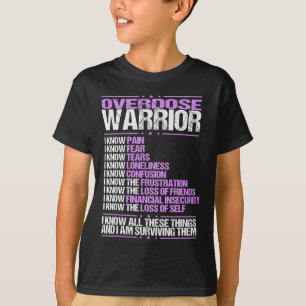 T-shirt Sensibilisation à la surdose Je connais la douleur