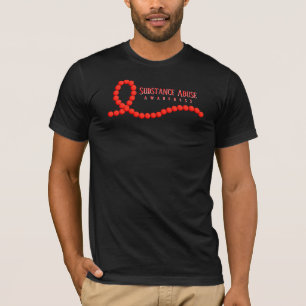 T-shirt Sensibilisation à la toxicomanie Perles de ruban r