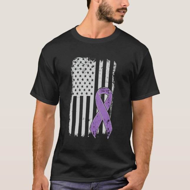 T-shirt Sensibilisation à la violence familiale Patriotiqu (Devant)