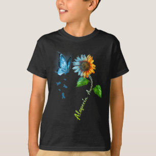 T-shirt Sensibilisation à l'alopécie du tournesol papillon