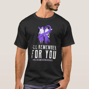 T-shirt Sensibilisation à l'Alzheimer Je porte du pourpre 