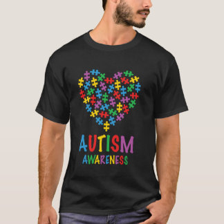 T-shirt Sensibilisation à l'autisme Famille Amour Enfants