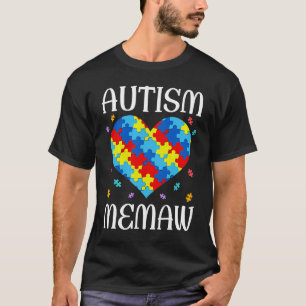 T-shirt Sensibilisation à l'autisme Memaw famille cœur app