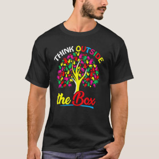 T-shirt Sensibilisation à l'autisme Pensez en dehors de la