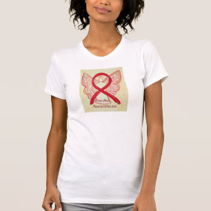 T-shirt Sensibilisation à l'AVC Chemise Angel Ruban Rouge