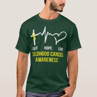 T-shirt Sensibilisation à l'enfance au cancer Foi Espoir A