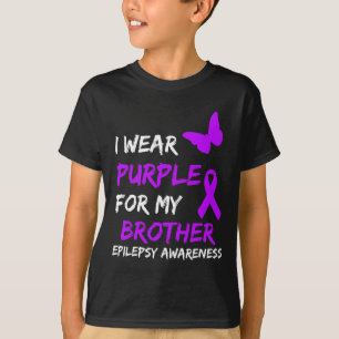T-shirt Sensibilisation À L'Épilepsie Je Porte Du Violet P