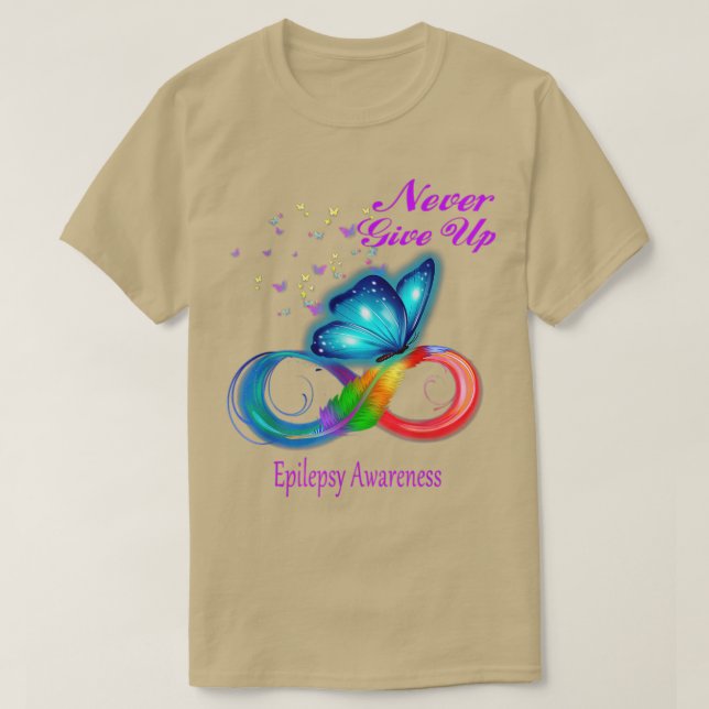 T-shirt Sensibilisation à l'épilepsie papillon (Design devant)