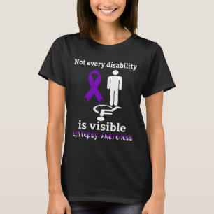 T-shirt Sensibilisation à l'épilepsie Violet Ribbon Epilep