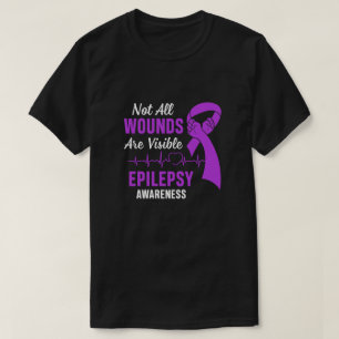 T-shirt Sensibilisation à l'épilepsie Violet Toutes les bl