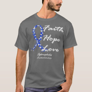 T-shirt Sensibilisation à l'Hydrocéphalie Foi Espoir Amour